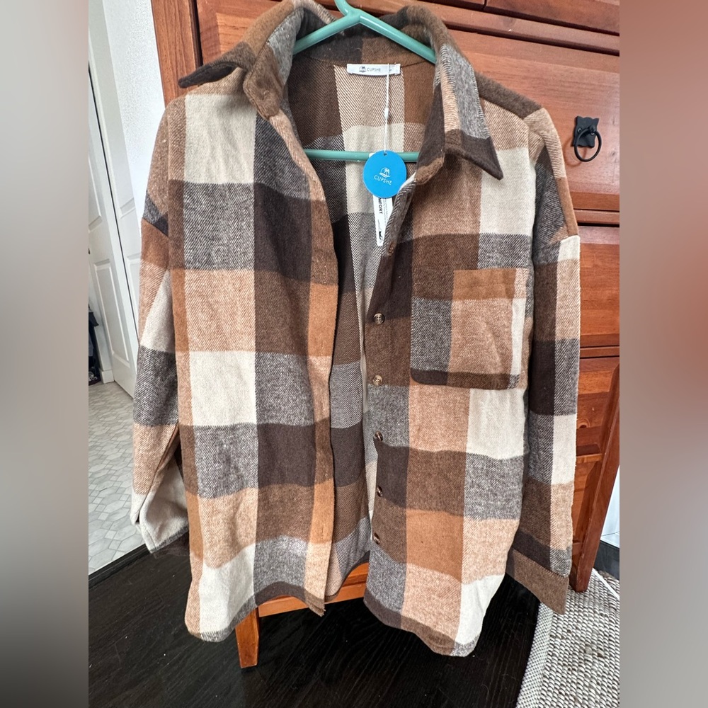 Cupshe flannel shirt jacket